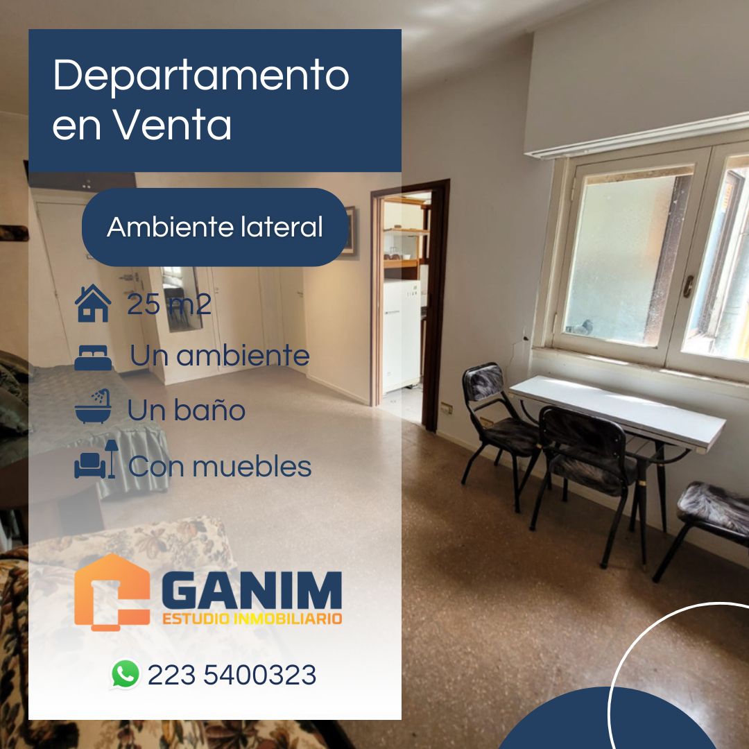 Departamento 1 ambiente - Lateral
