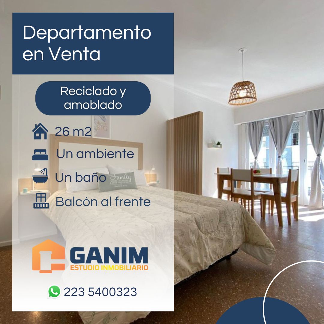 Departamento al frente - reciclado y amoblado