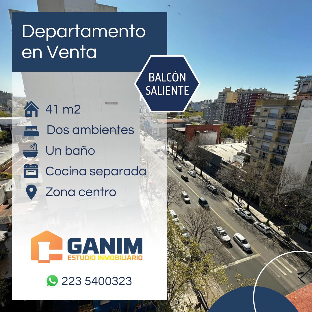 Departamento 2 ambientes al frente