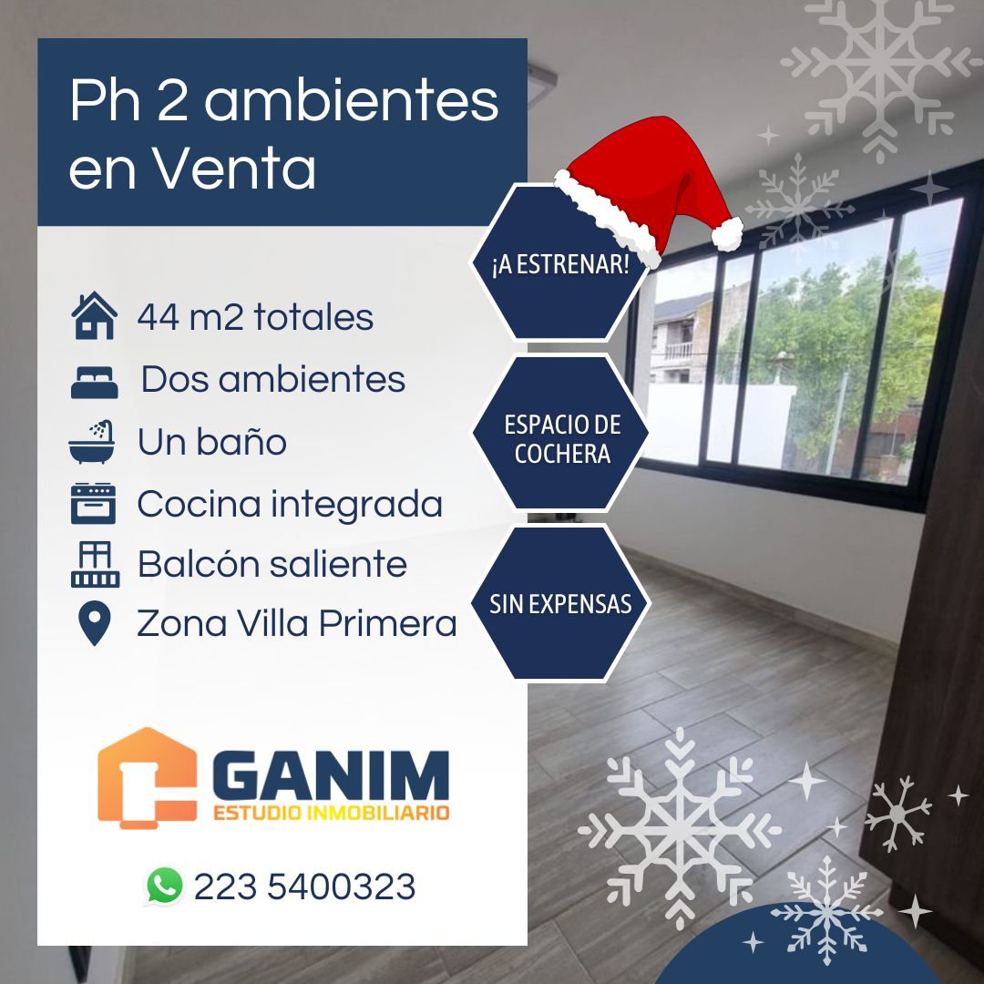 PH 2 ambientes planta baja con cochera