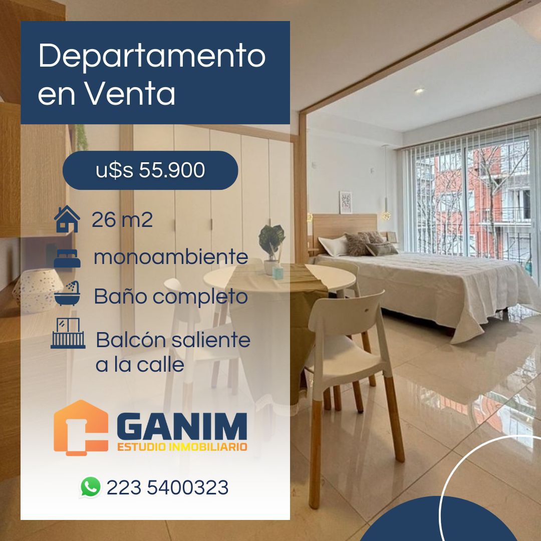 Departamentoambient a la calle con balcon saliente