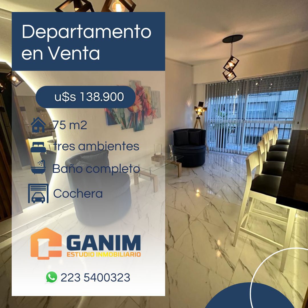 Departamento 3 ambientes - Reciclado y con Cochera