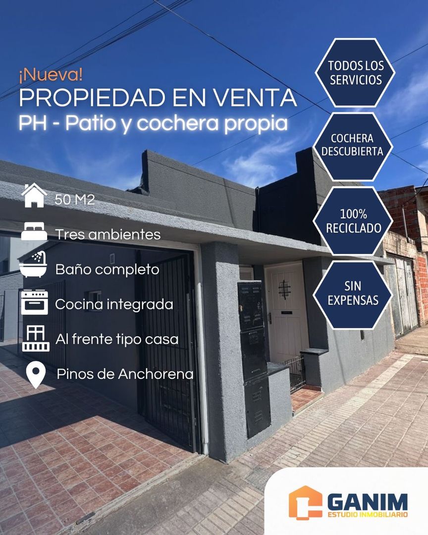 PH 3 ambientes con patio y cochera
