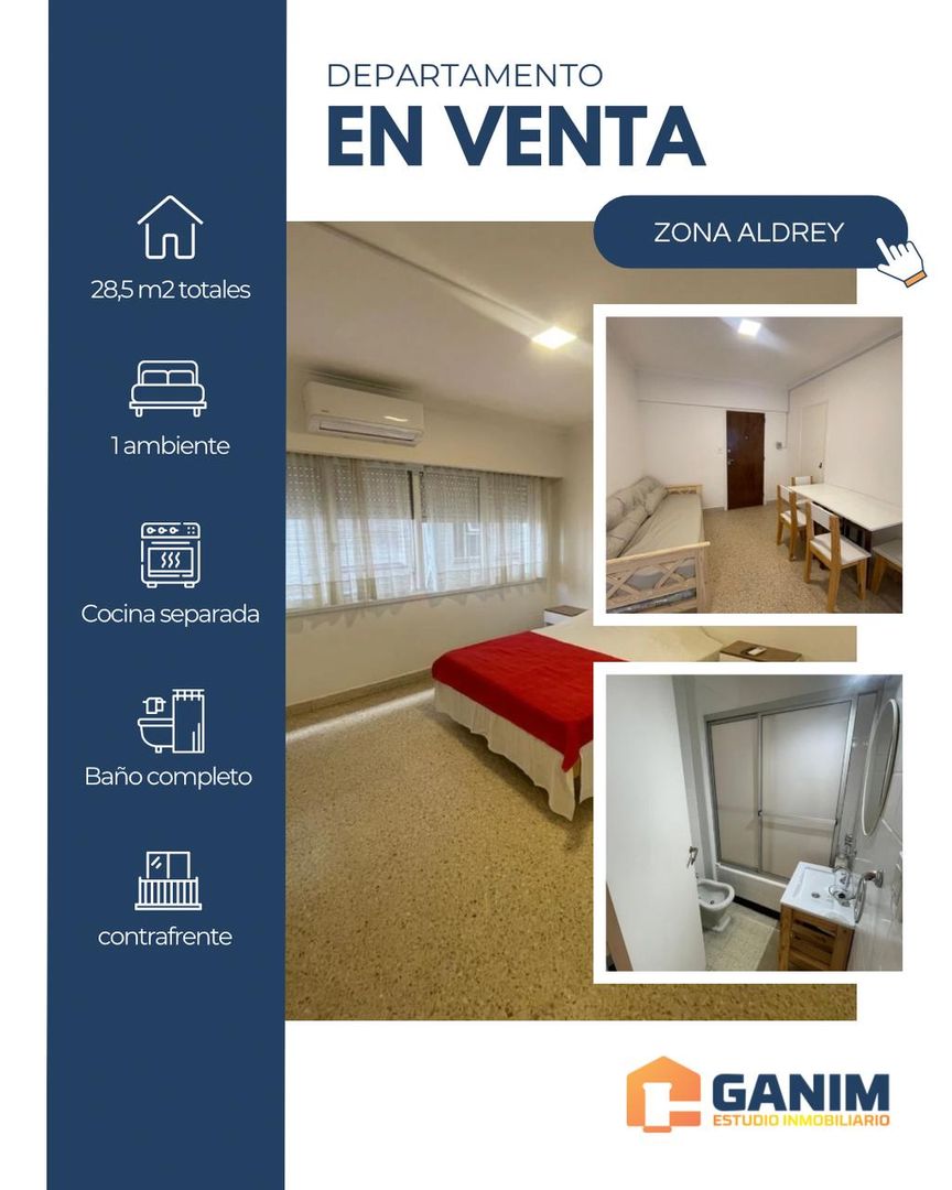 Departamento 1 ambiente al cfte excelente estado