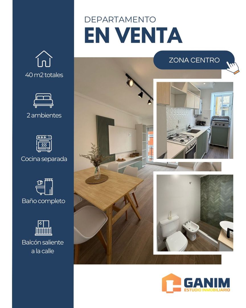 Departamento 2 ambientes al frente - Reciclado