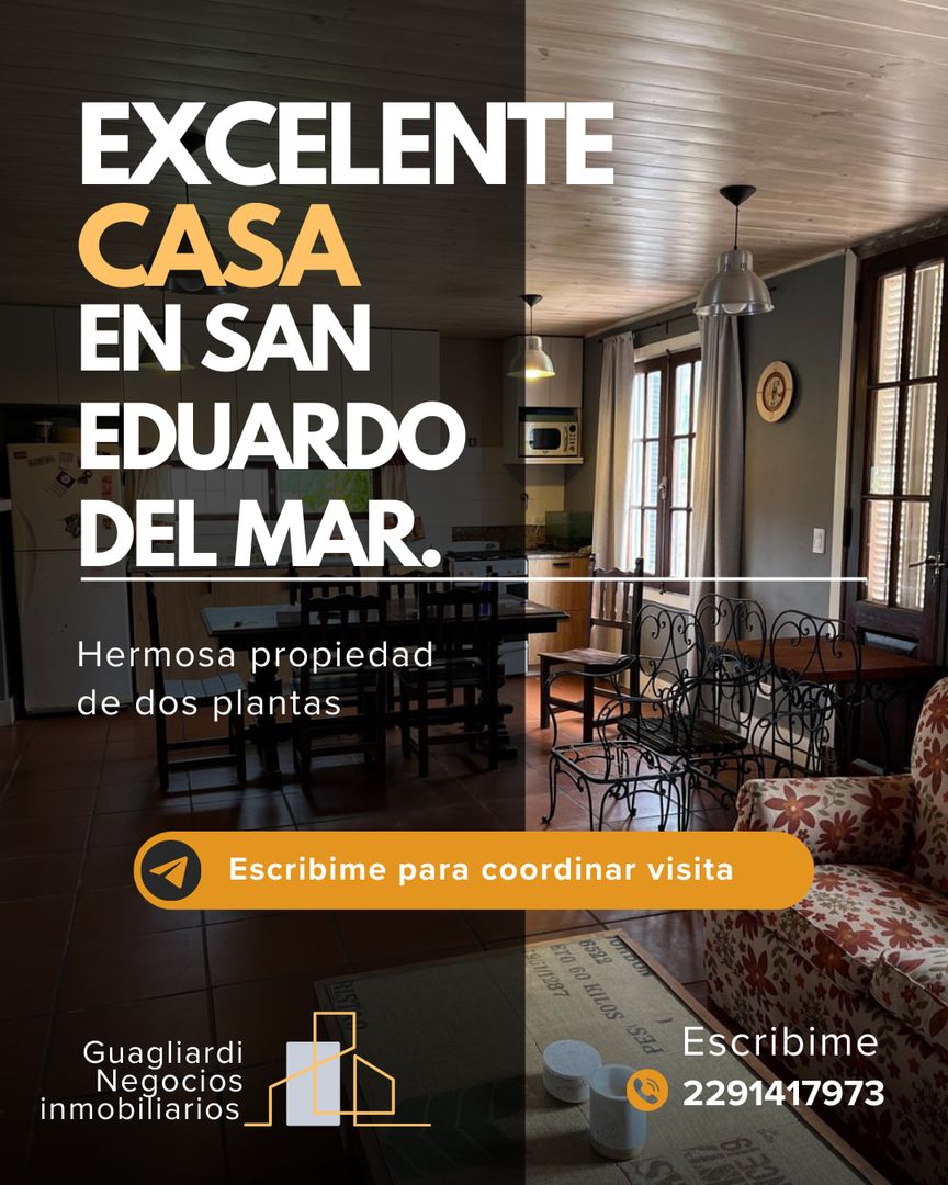 Casa de 3 ambientes en San Eduardo del Mar