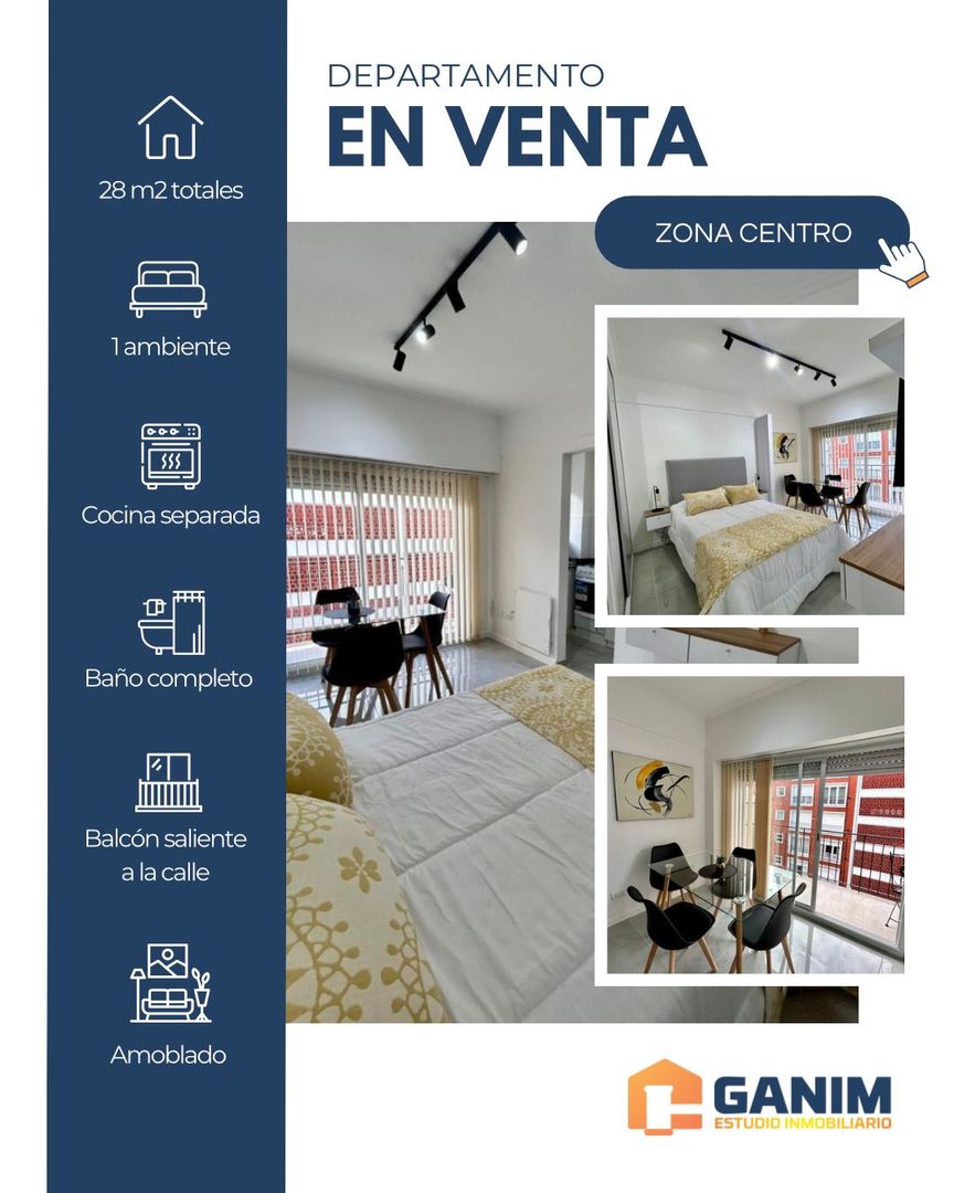 Departamento 1 ambiente al frente - Reciclado