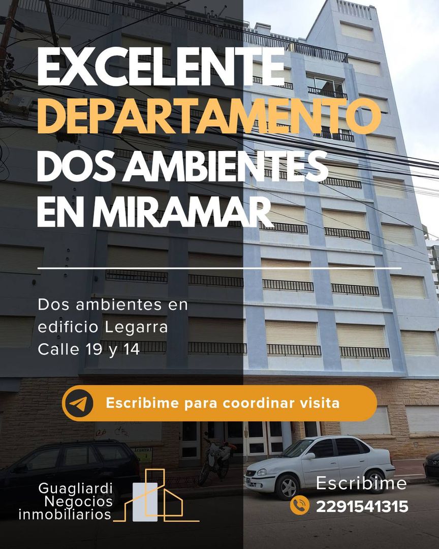 Excelente departamento 2 ambientes en Miramar