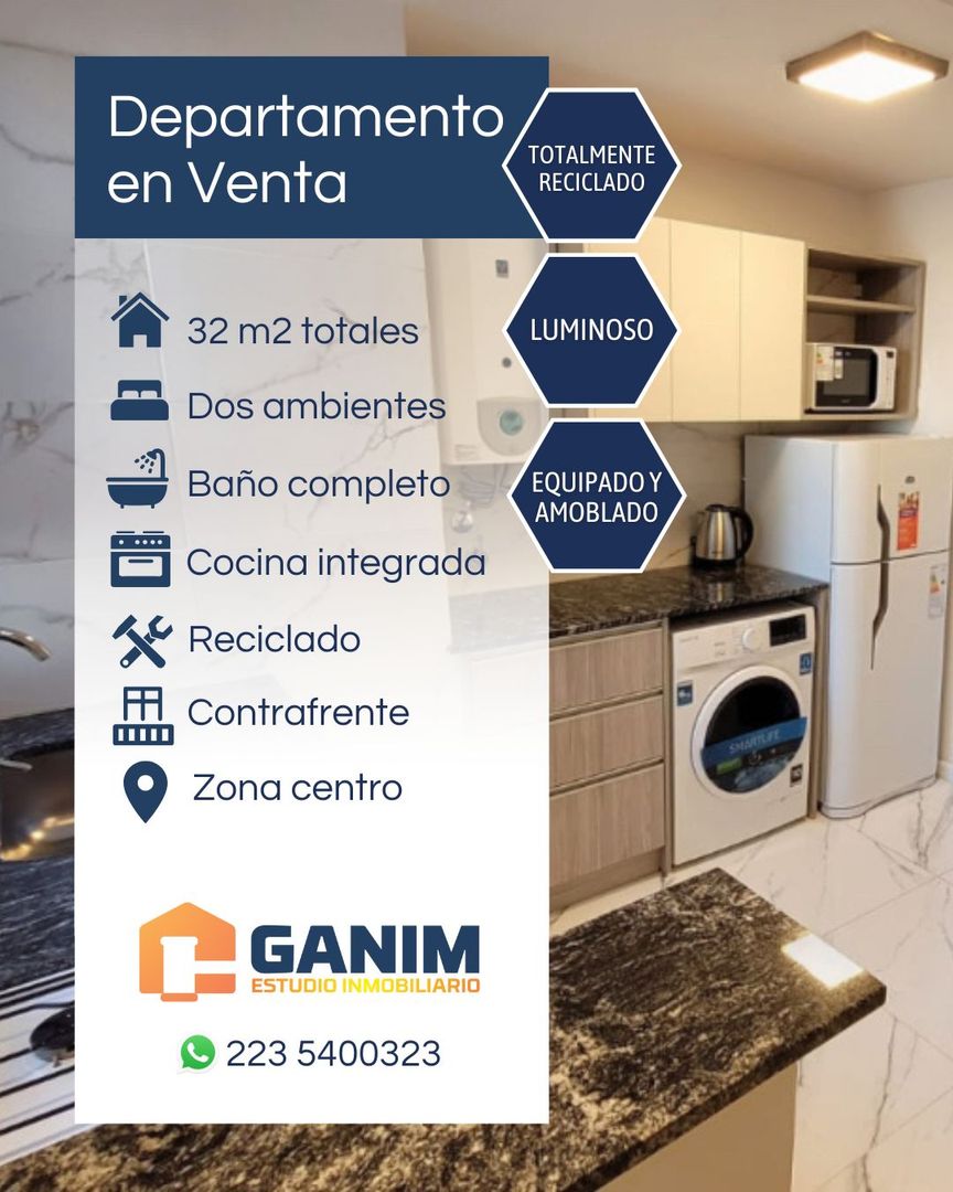 Departamento 2 ambientes reciclado