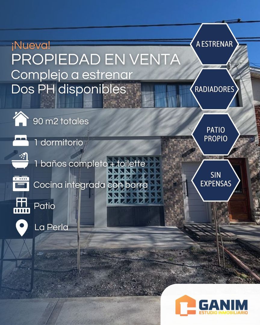 PH de 2 ambientes planta baja al frente - Estrenar