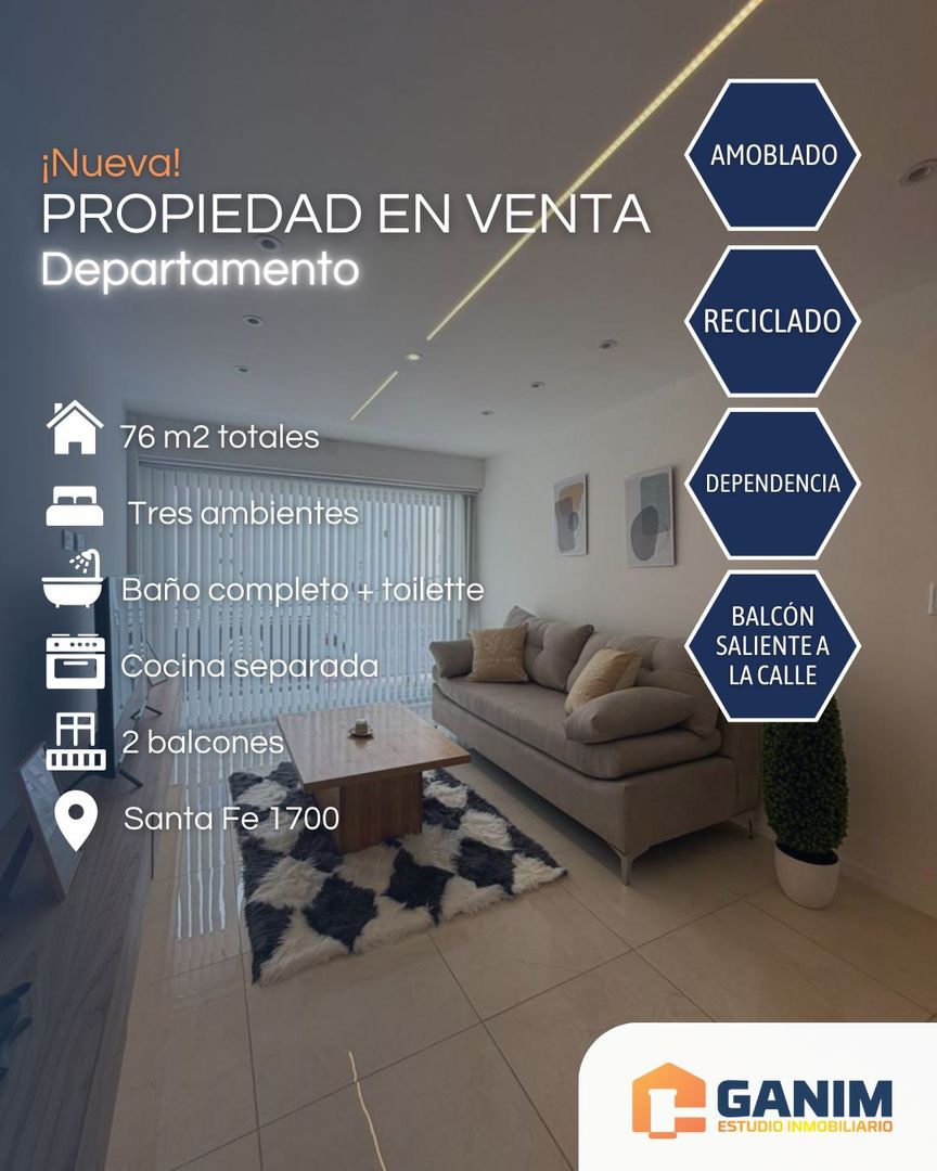 Depto 3 ambientes y dependencia a la calle