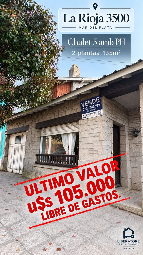 CHALET 5 AMBIENTES EN PH AL FRENTE – TOTALMENTE IN